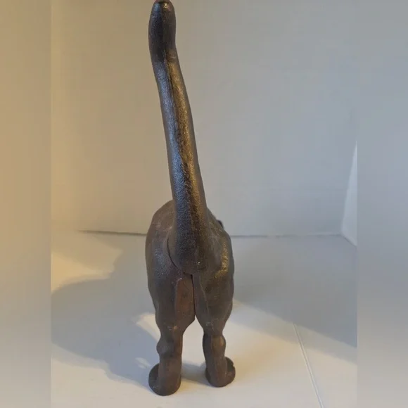 Vintage Black Cat Doorstop Cast Iron Hubley Style Arched Back Tail Up 10” - Picture 3 of 6